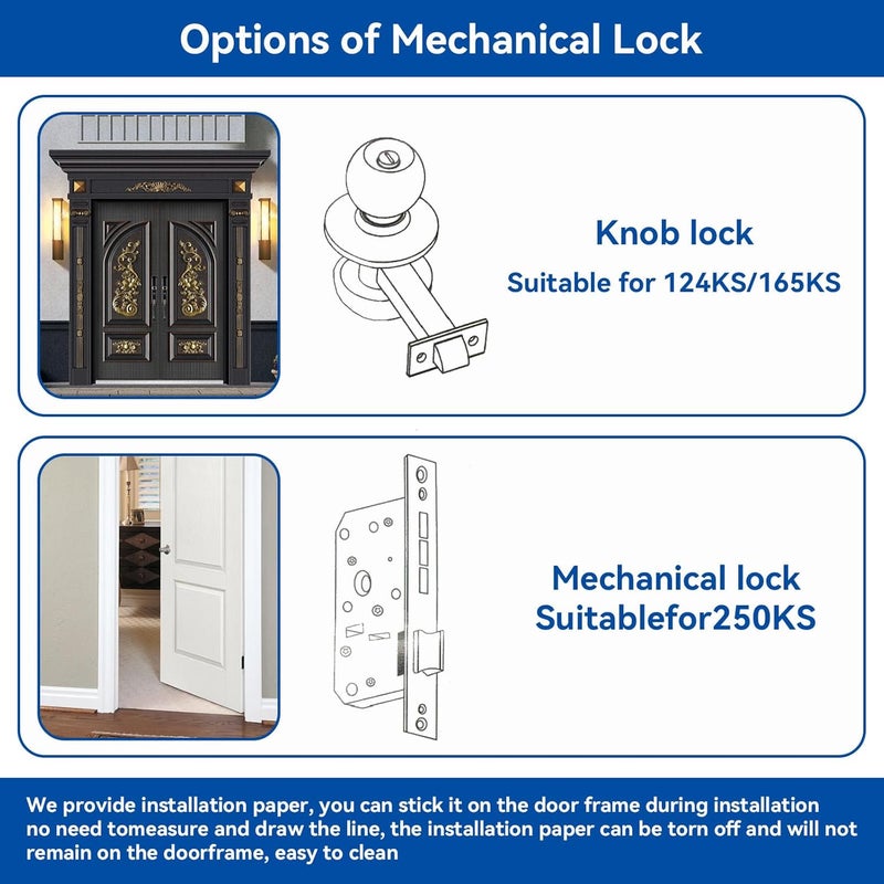 WIRELEL 2025 Upgraded Signal Feedback Heavy Duty Electric Door Strike Lock for Door Access Control System Fail-Secure Fail-Safe Adjustable Access Control Beveled Locksets (Supports12VDC),Black - Image 2